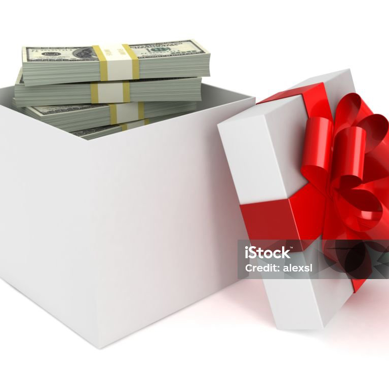 Geschenkbox mit Geldinhalt